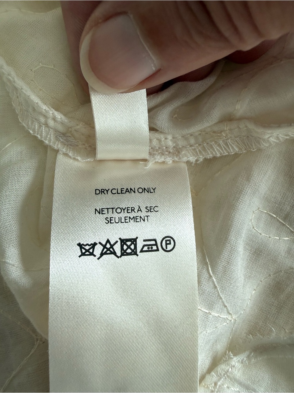 NWT Anthropologie Pilcro Textured Scalloped Button Down Blouse Shirt Ivory M - Picture 5 of 9